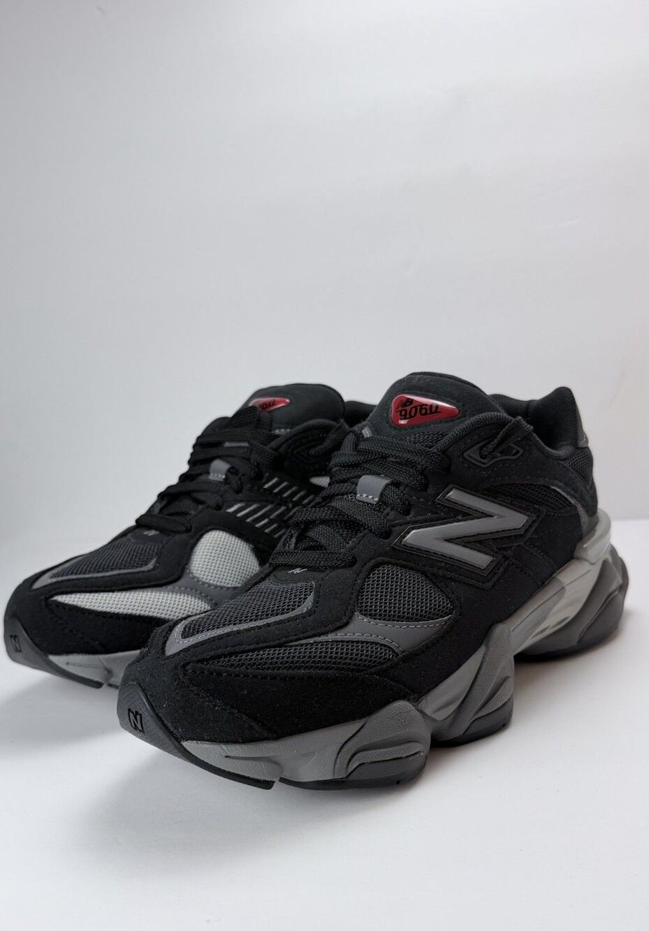 TRIED ON New Balance 9060 Black Grey (GS) GC9060BK Size 7 Y No Box